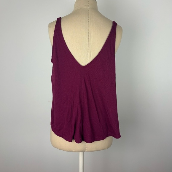 Intimately Free Swing Tank Top Maroon Ribbed S - Picture 2 of 3